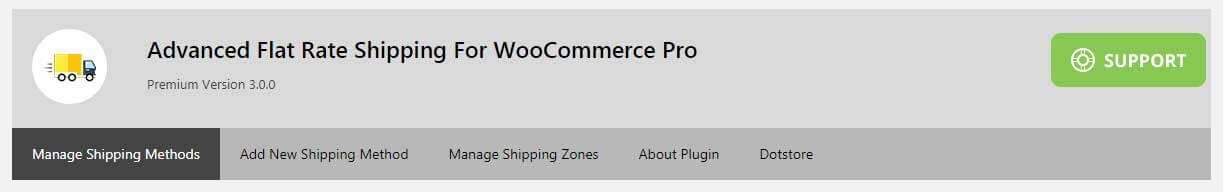Flat Rate Shipping Plugin For WooCommerce Pro 7 Flat rate plugin header part