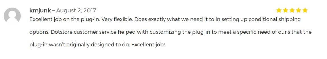 Flat Rate Shipping Plugin For WooCommerce Pro 2 Customer Testimonial 2