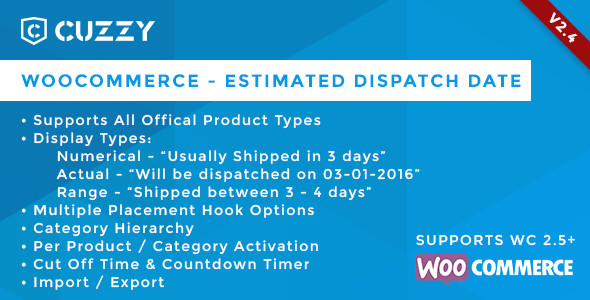 16. WooCommerce – Estimated Dispatch Date plugin