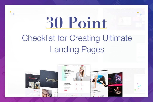 30 Point Checklist for Creating Ultimate Landing Pages
