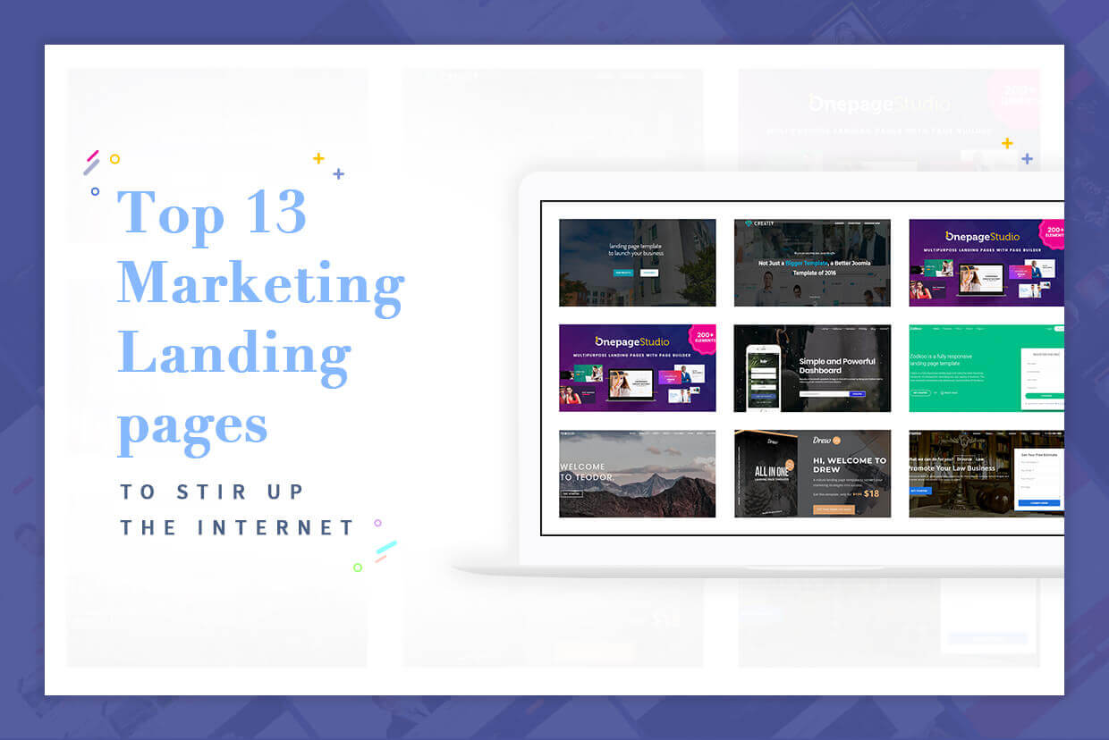 Top 13 Marketing Landing pages to stir up the Internet