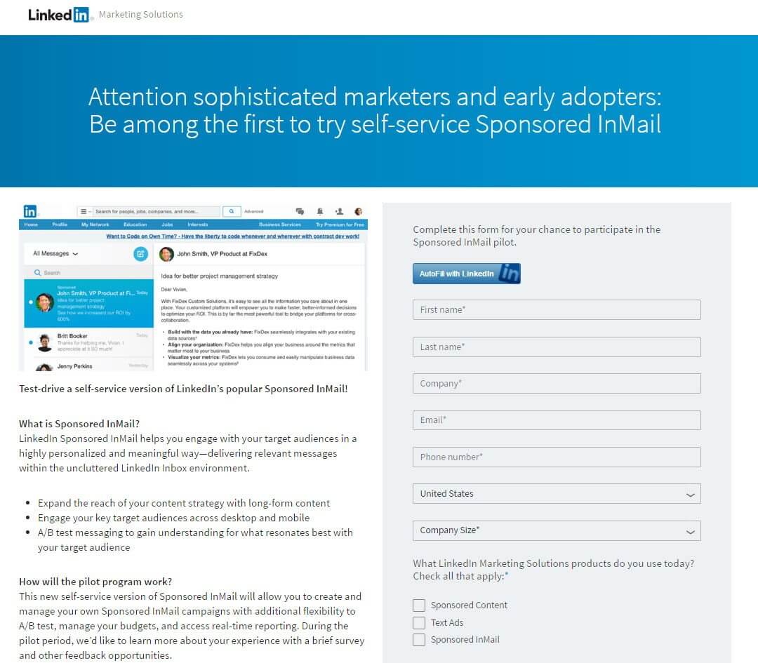 Top 18 Marketing Landing pages for Popular Companies – Know what helps them ‘Sell’ 1 Marketing - LinkedIn