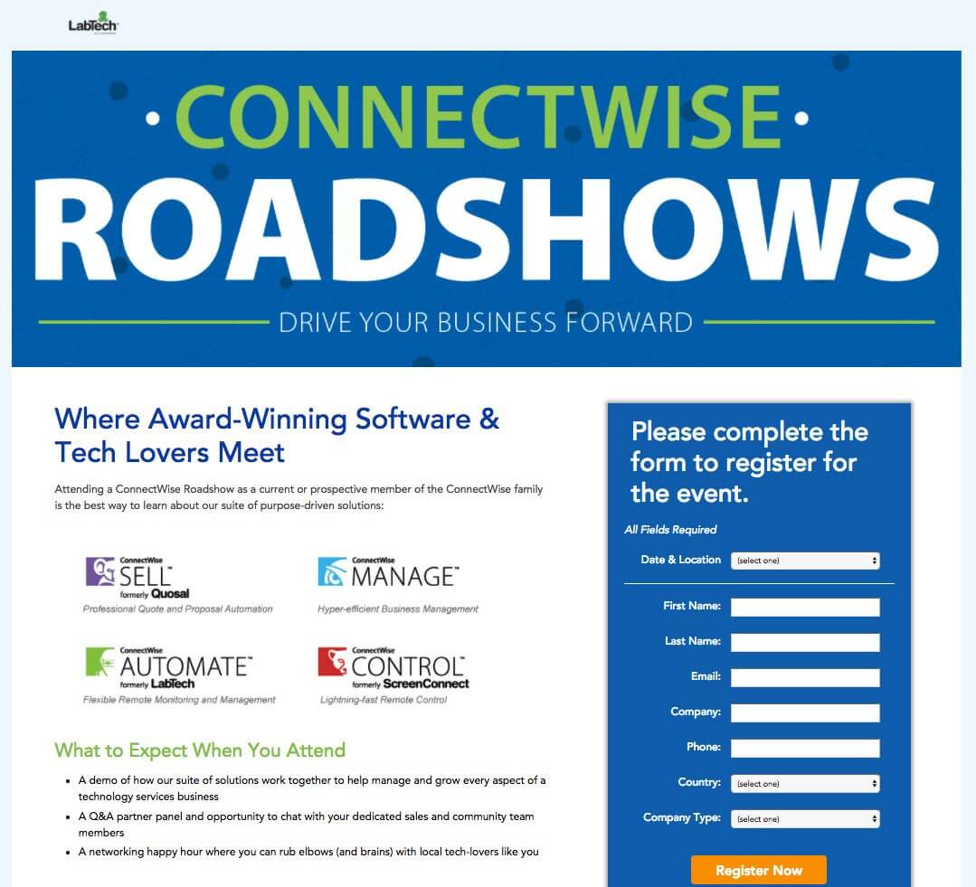 Top 18 Marketing Landing pages for Popular Companies – Know what helps them ‘Sell’ 9 Labtech