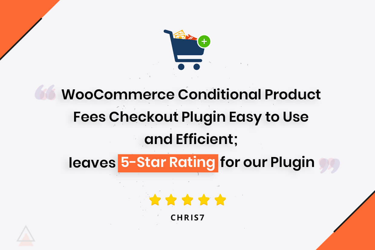 WooCommerce Conditional Product Fee plugin Gets 5-Star Review from a Client