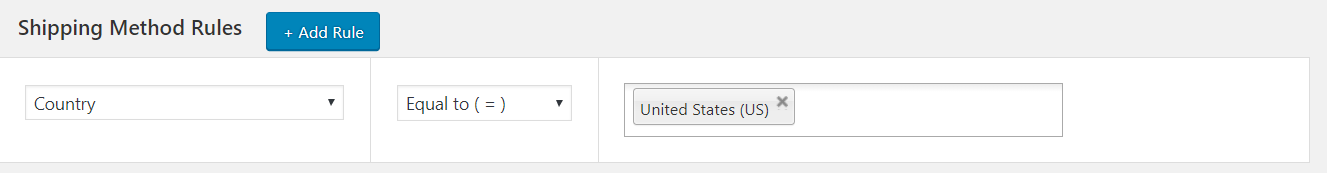 Set shipping method rules