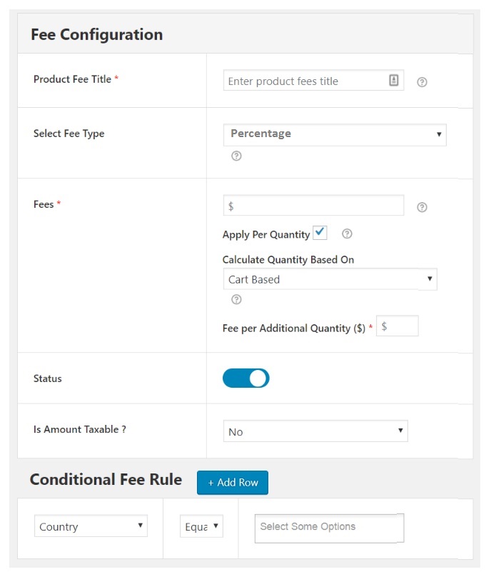 Conditional Product Fees For Checkout