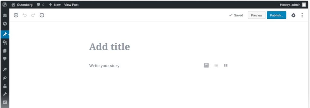 Gutenberg Editor ( Default editor of WordPress )