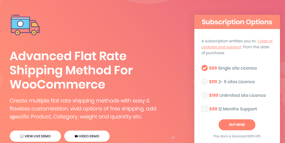 Advanced Flat Rate Shipping Method for WooCommerce Plugin