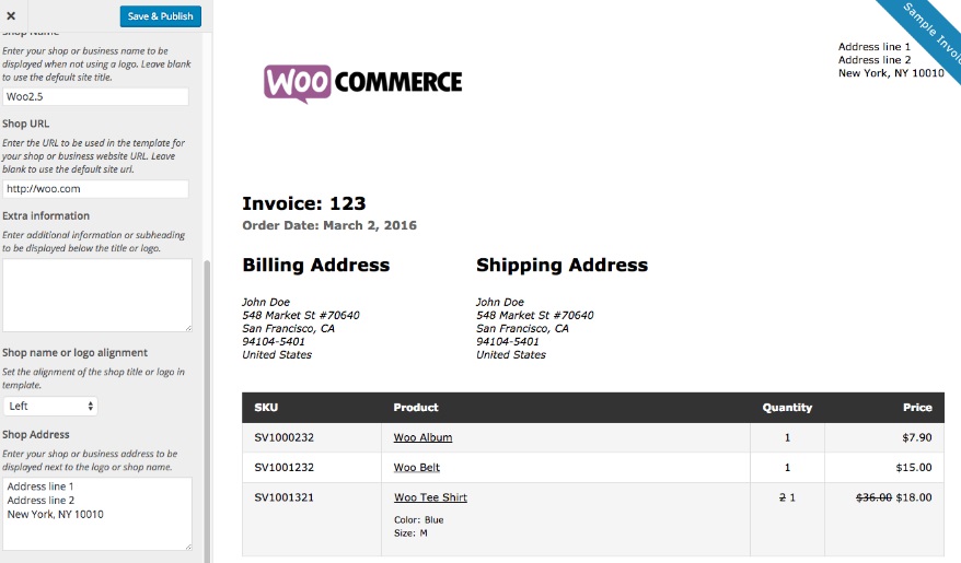 10 Shipping Options to Consider for Your eCommerce Store 6 A Sample invoice, generated using Print Invoices and Packing Lists WooCommerce Plugin