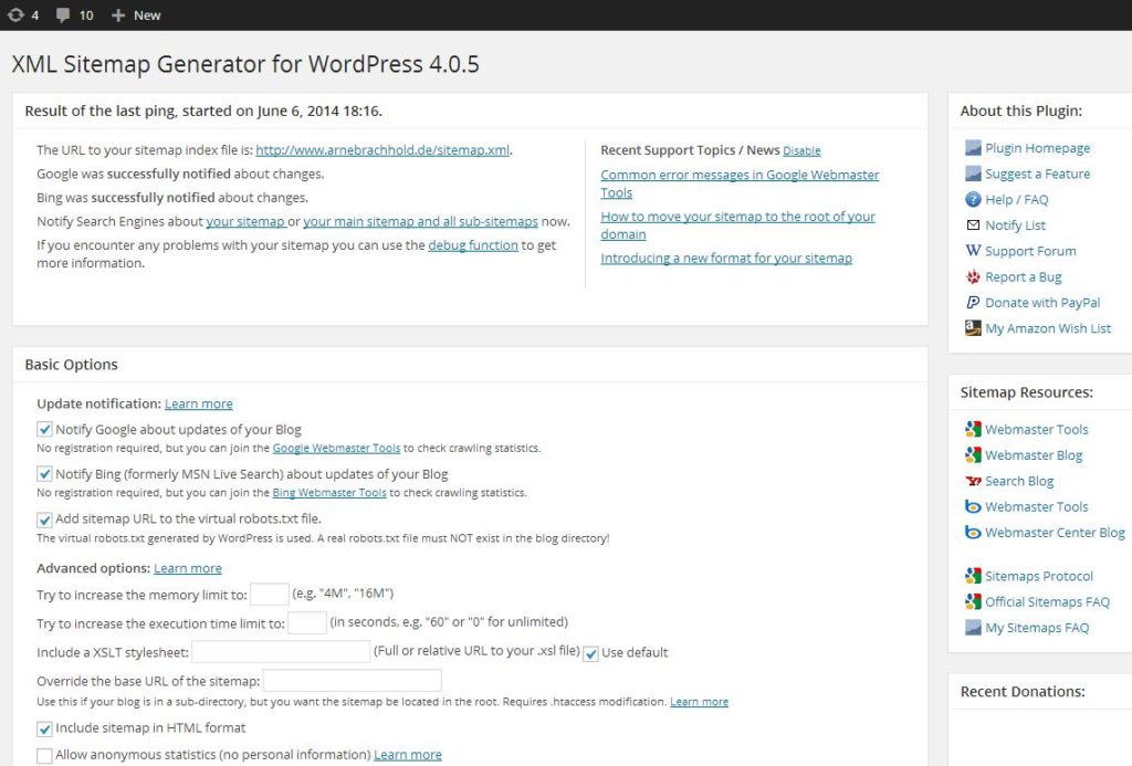 Top 10 WordPress Plugins 2 02 Google XML Sitemap
