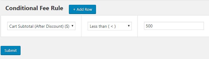 Applying Additional Fee When Customer Purchases Products Worth Less than $500