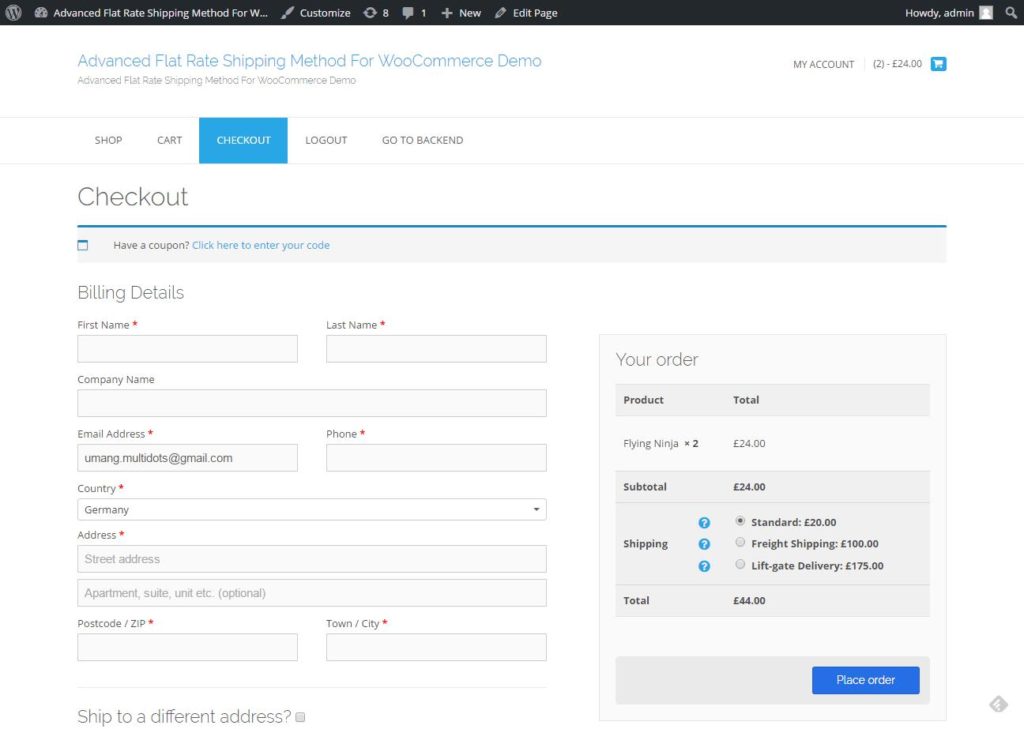 25 Must-Have WooCommerce Plugins for 2019 2 02 Advanced Flat Rate Shipping Method for WooCommerce