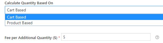 Adding Additional Fee for Bulk Products, by increasing it slightly for each new item