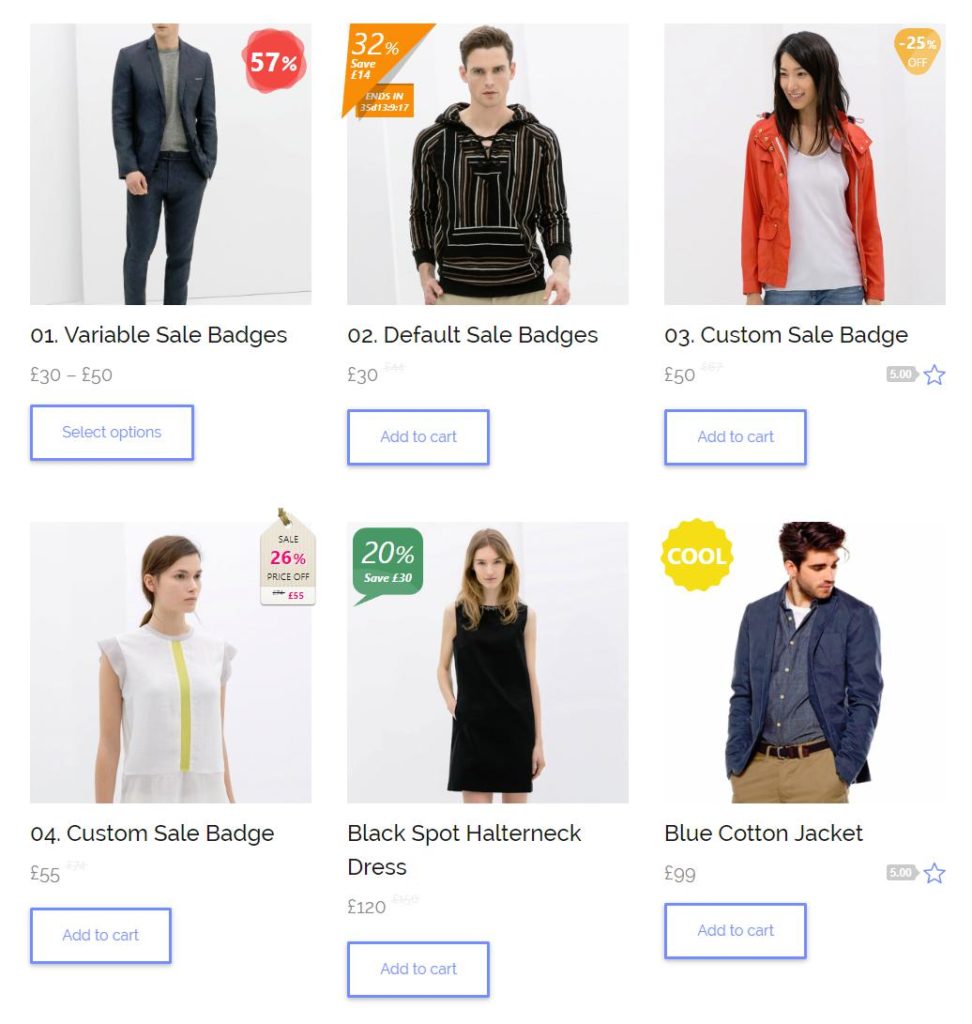 13 Improved Sale Badges for WooCommerce