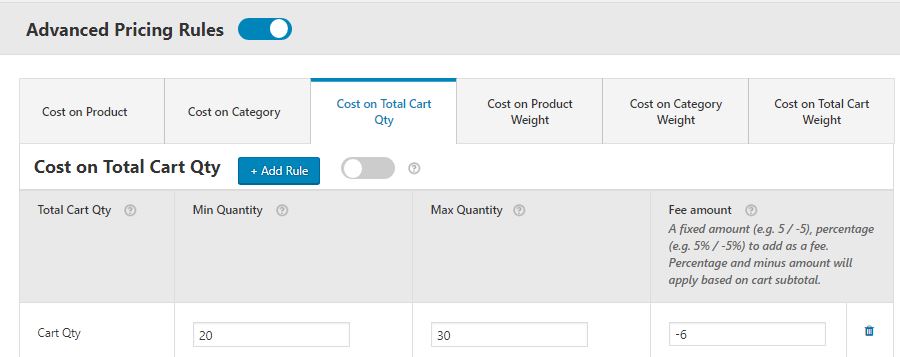 How to Charge Quantity Based Advance Extra Fees? 10 Reduce Fees based on Cart Quantity