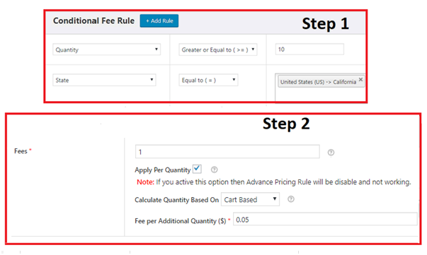 How to Charge Quantity Based Advance Extra Fees? 6 Apply Gradually-increasing quantity based extra fees as per quantity