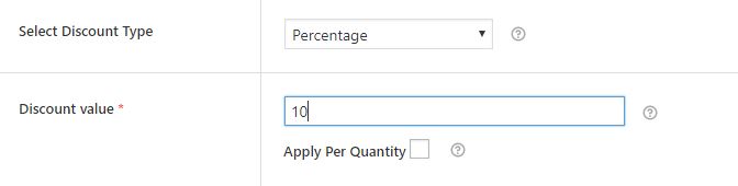 Example - Giving a discount of a variable amount, 10% on the cart, through your shop.