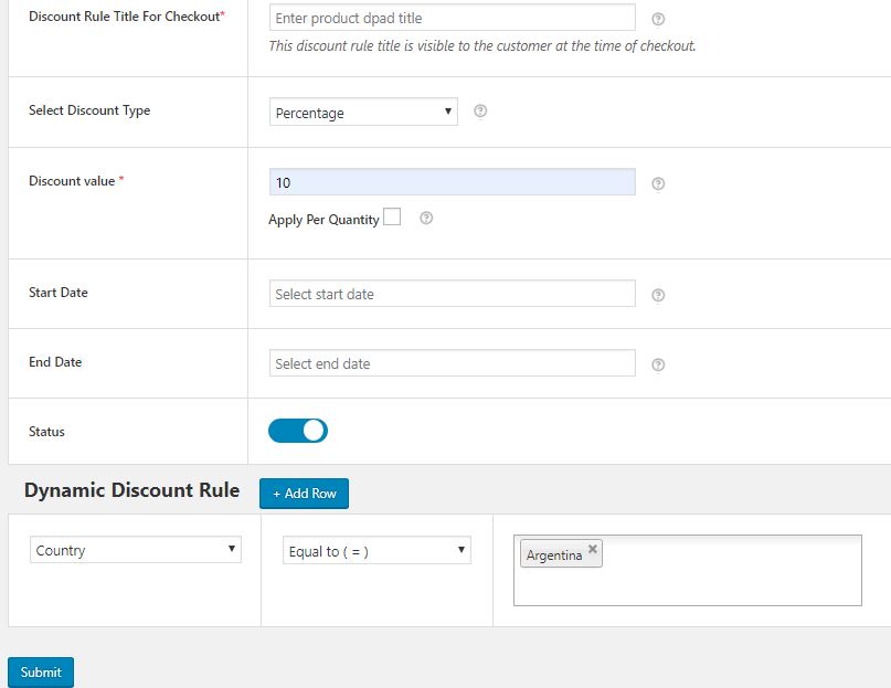 Creating Coupon-based and Direct Discounts in WooCommerce – A Comprehensive Guide 8 Example 1 :– 10% Discount for the Argentina-based Customers
