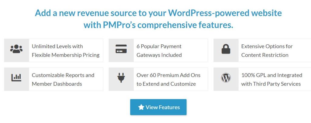 Figure 6 - Paid Membership Pro Plugin - The List of 6 Best WordPress Plugins for Restricting Content Access