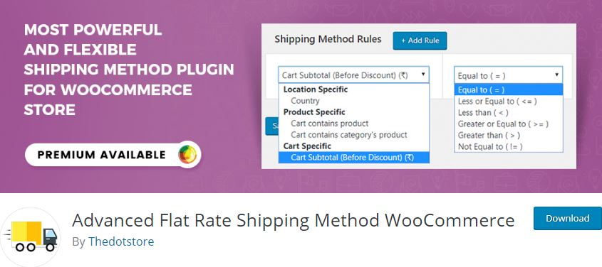 Best WooCommerce Plugins for Your Store’s Extended Capability – 60+ Plugins 1 Figure 1‑1 - Top Shipping Plugins - 1 - Advanced Flat Rate Shipping Method for WooCommerce Plugin