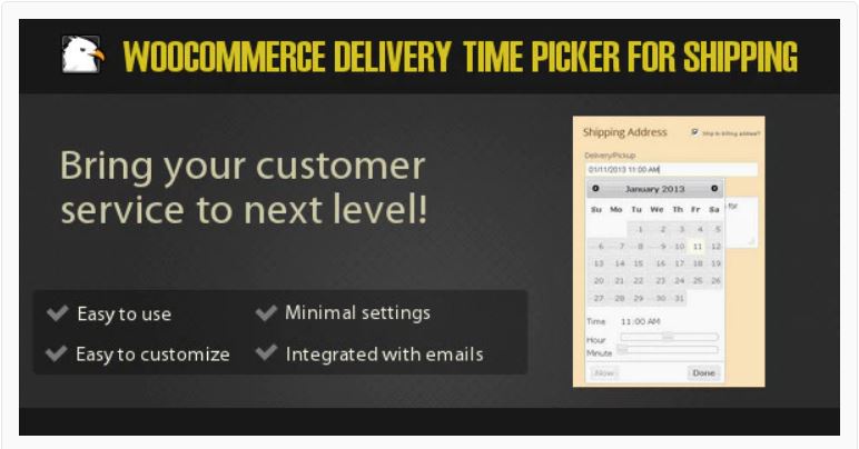Best WooCommerce Plugins for Your Store’s Extended Capability – 60+ Plugins 6 Figure 1‑6 - Top Shipping Plugins - 6 - WooCommerce Delivery Time Picker for Shipping