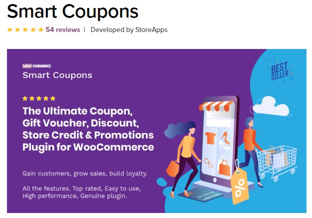 Best WooCommerce Plugins for Your Store’s Extended Capability – 60+ Plugins 33 5‑5 - Top 6 WooCommerce Coupon Plugins - 5 - Smart Coupons Plugin