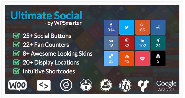 Best WooCommerce Plugins for Your Store’s Extended Capability – 60+ Plugins 40 7‑1 - Top 6 Social Media Share Plugin for WooCommerce Store - 1 - Ultimate Social Plugin