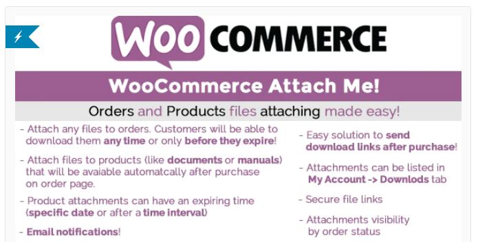 Best WooCommerce Plugins for Your Store’s Extended Capability – 60+ Plugins 52 9‑2 - Top 5 WooCommerce Attachment Plugins - 2 - WooCommerce Attach Me Plugin