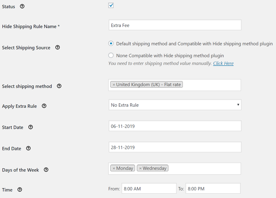 Hide shipping for WooCommerce