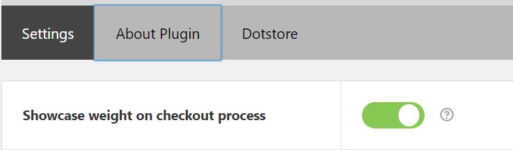 Figure 6: Option to Display weight at the checkout page
