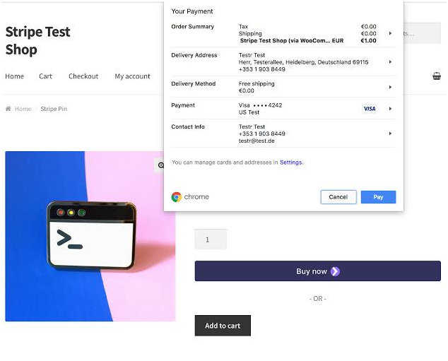 Figure 5 - Checking Stripe Payment Gateway and Proceeding Ahead of Checkout - For Billing