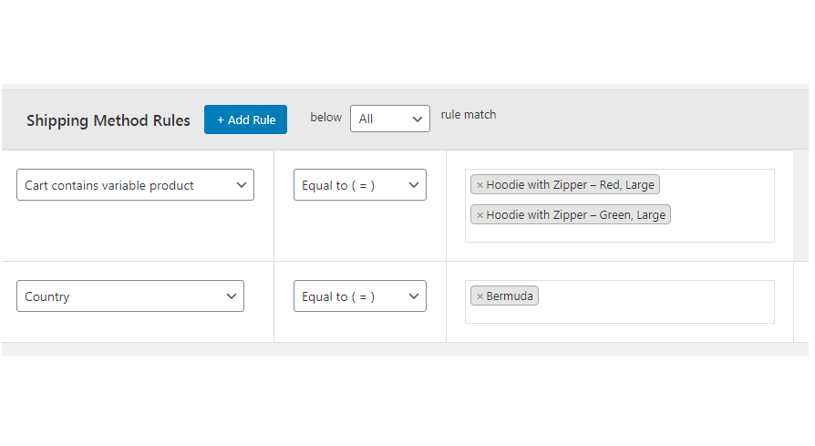 How to Calculate Shipping Rates for Various Products Types in the WooCommerce Cart? 10 Figure 10 : Create a Shipping Method for the Case 'Cart Contains Variable Product'
