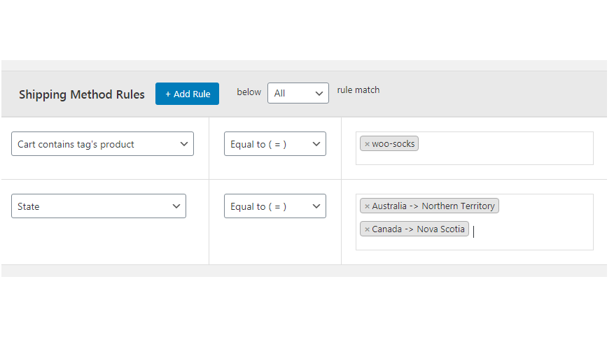 How to Calculate Shipping Rates for Various Products Types in the WooCommerce Cart? 11 Figure 11 : Create a Shipping Method for the Case 'Cart Contains Tag's Product'