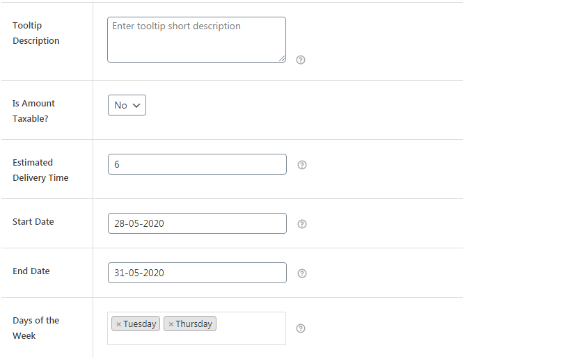 How to charge WooCommerce shipping by item with Ease? 3 Figure 3: Adding delivery and other additional details in shipping method