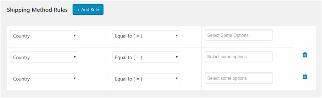 How to Calculate Shipping Rates for Various Products Types in the WooCommerce Cart? 7 Figure 7 : Add multiple shipping method rules to a method