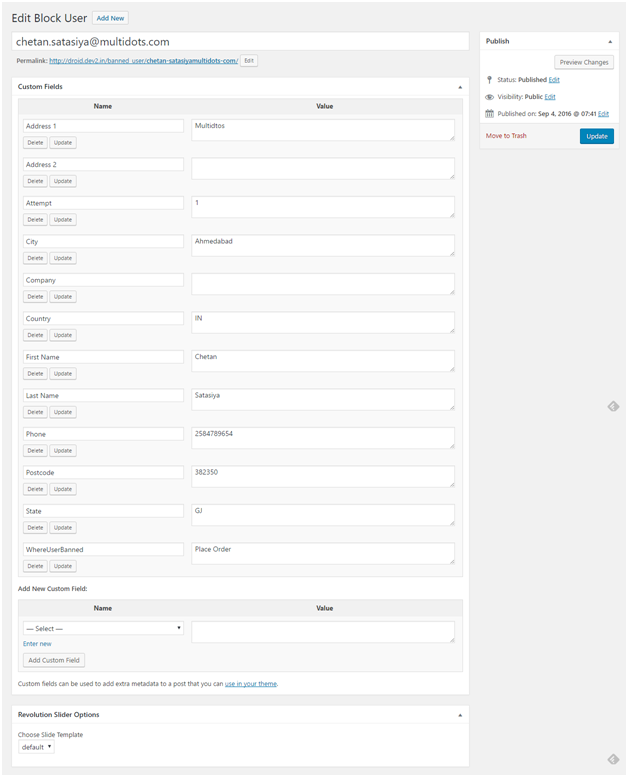 How to upload fraud customer data in the WooCommerce Anti-Fraud plugin? 1 Figure 1 - blocking users using anti--fraud plugin