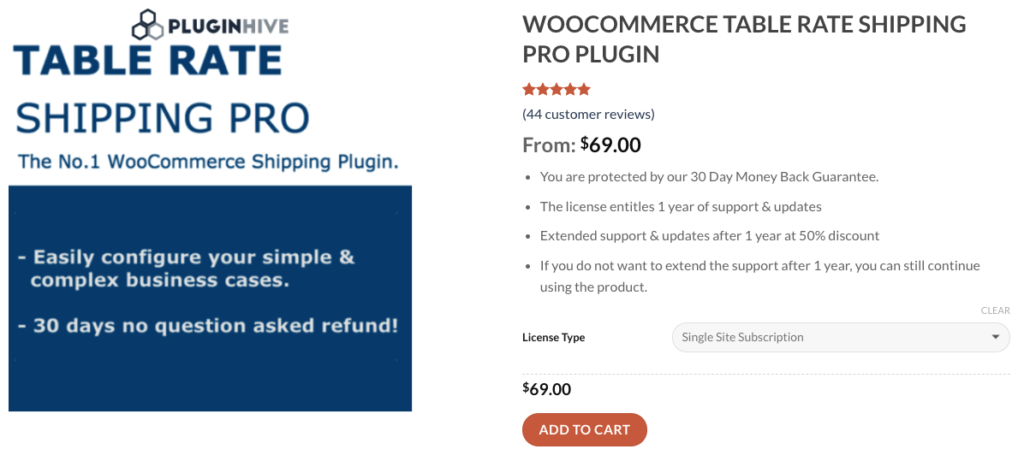 WooCommerce Table Rate Shipping Pro Plugin