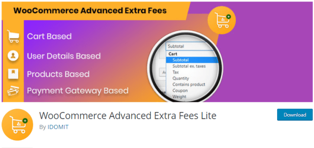 Top 14 Best WooCommerce Extra fees Plugin listing 4 Plugin 4 - WooCommerce Advanced Extra Fees Lite - One of the Top 14 WooCommerce Extra Fees Plugins