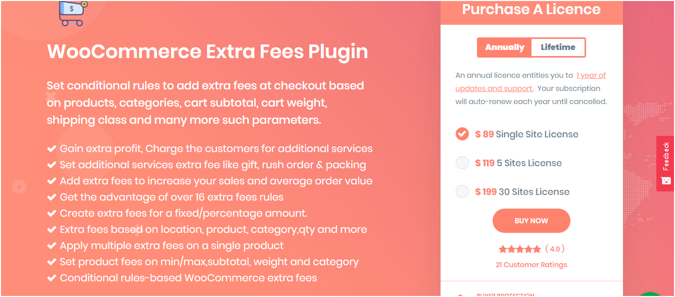 Figure 1 - WooCommerce Extra Fee Plugin