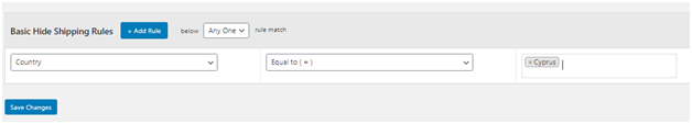 How to Hide the Shipping Method Depending On Day Time in WooCommerce 5 Figure 4: Hide a shipping method for sale running in Cyprus
