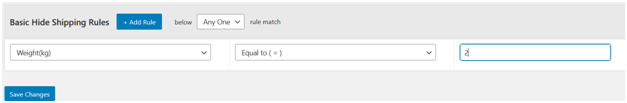 How to Hide Shipping Methods Based on Order Weight? 6 Hiding Shipping Method when the cart weight is equal to the specified weight