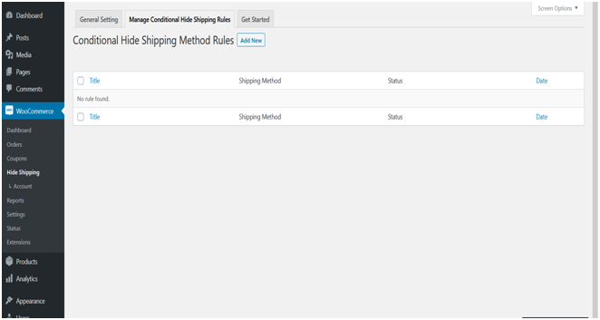 How to Hide Shipping Methods Based on Order Weight? 3 Figure 2 - Adding Conditional Hide Shipping Method Rules