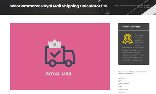 WooCommerce Royal Mail Shipping Calculator Pro plugin