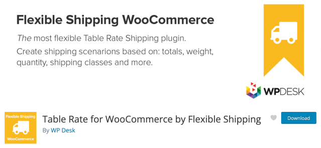 Table Rate for WooCommerce by Flexible Shipping plugin