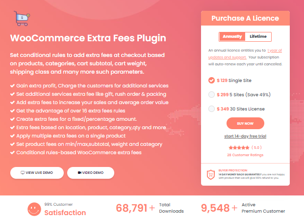 Extra Fees Plugin for WooCommerce