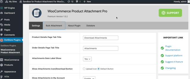 Editing Product Attachment for WooCommerce upload options