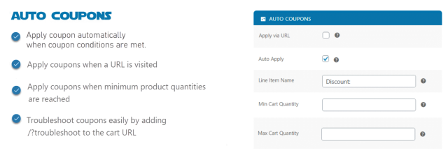 auto coupons for woocommerce wordpress plugin