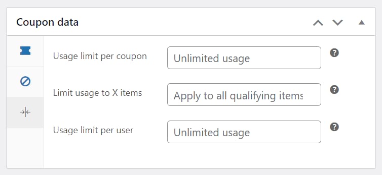 WooCommerce – limit coupon use.